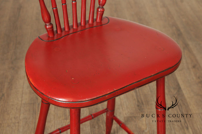 Farmhouse Style Painted Windsor Counter Stool
