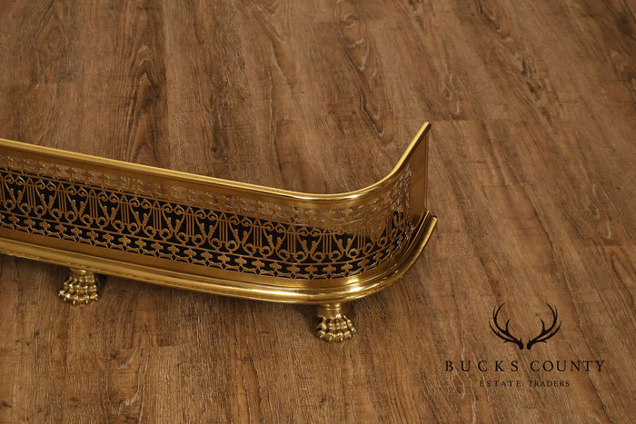 Federal Style Brass Fireplace Fender