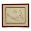 Framed Limited Edition 1874 Map of Nantucket