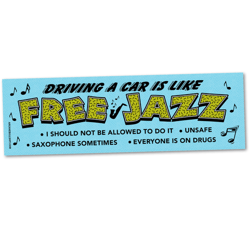 "Free Jazz" bumper sticker