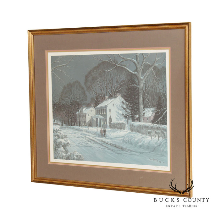 George Booz 'Dyerstown Road' Rustic Winter Fine Art Print