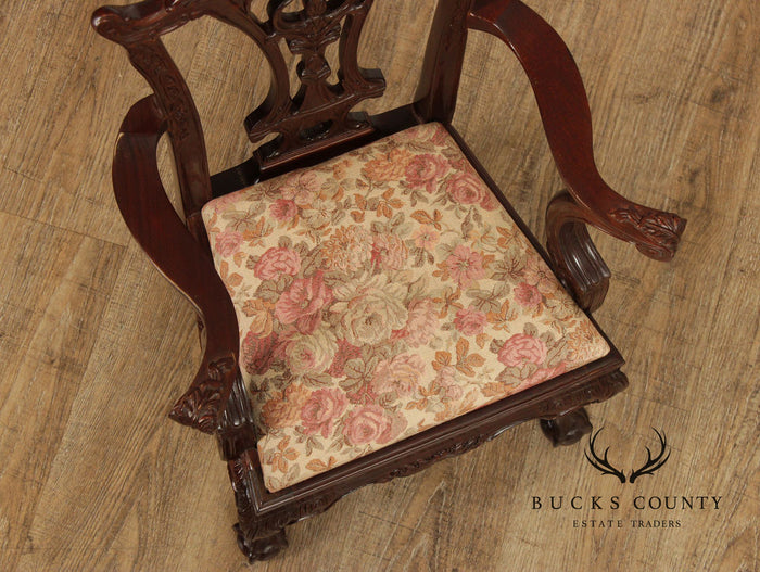 Georgian Style Mahogany Child's Armchair
