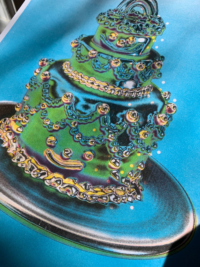 Gremlin Chrome Cake riso print