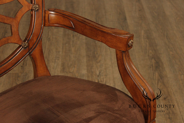 Hepplewhite Style Spider Web Back Armchair
