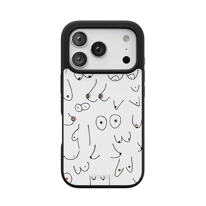 I'm With Her | Black & White Boobs Case iPhone Case get.casely Align + MagSafe® iPhone 18 Pro