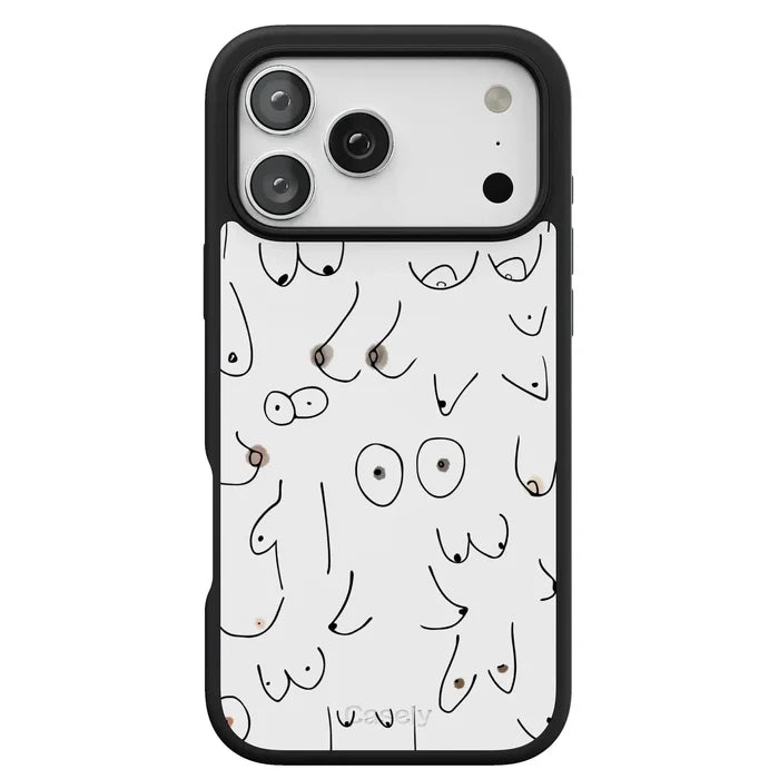 I'm With Her | Black & White Boobs Case iPhone Case get.casely Align + MagSafe® iPhone 18 Pro Max