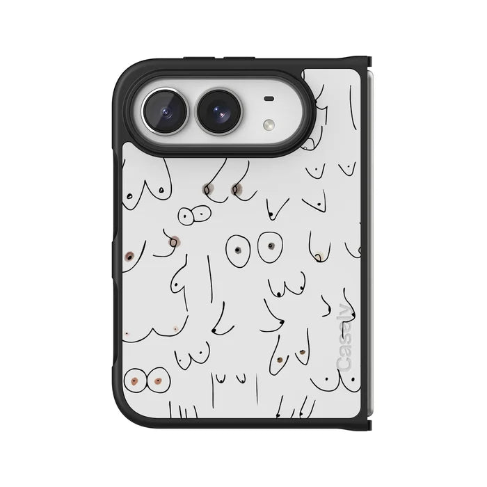 I'm With Her | Black & White Boobs Case iPhone Case get.casely Align + MagSafe® iPhone Duo