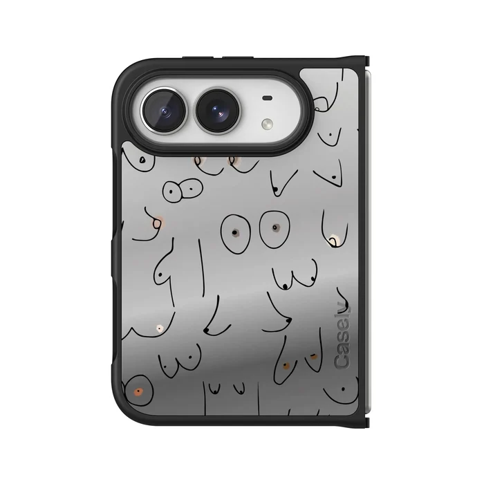 I'm With Her | Black & White Boobs Case iPhone Case get.casely Align Reflect + MagSafe® iPhone Duo