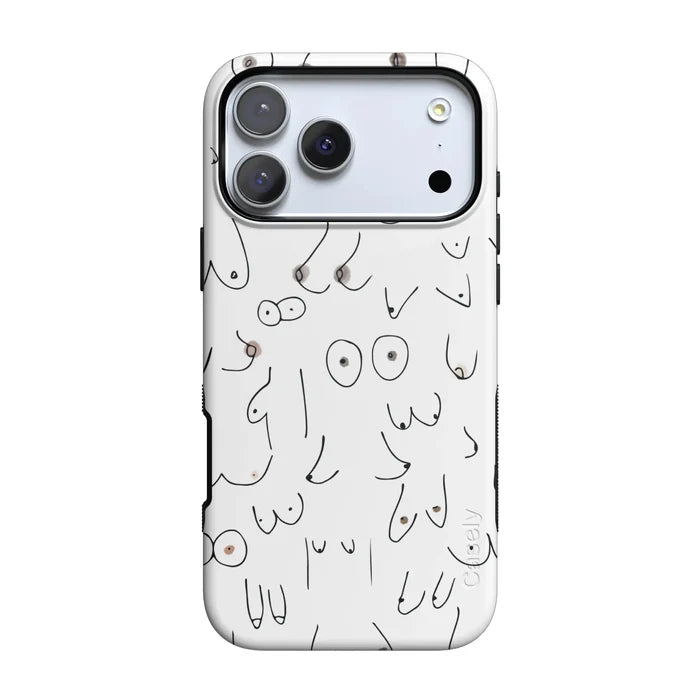 I'm With Her | Black & White Boobs Case iPhone Case get.casely Bold Flex + MagSafe® iPhone 18 Pro
