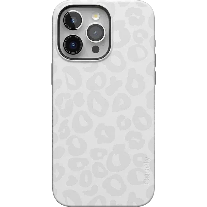 Into the Wild | White Snow Leopard Case iPhone Case get.casely Bold + MagSafe® iPhone 15 Pro Max