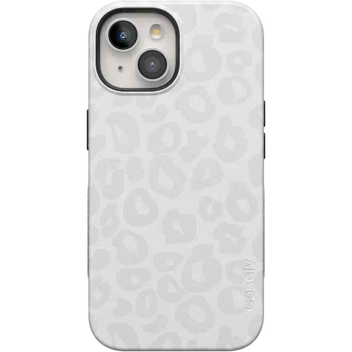 Into the Wild | White Snow Leopard Case iPhone Case get.casely Bold + MagSafe® iPhone 15 Plus