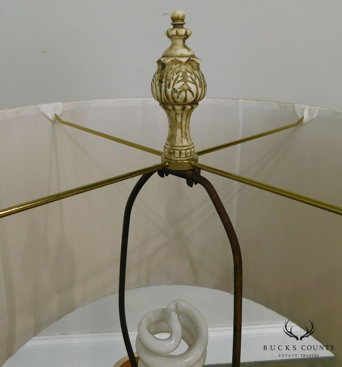 Italian Gilt Metal Candelabra Lamp
