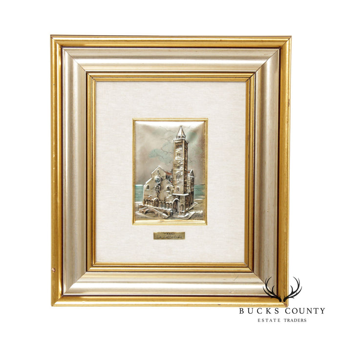 Italian 'La Cattedrale, Trani' Sterling Silver Relief Wall Art