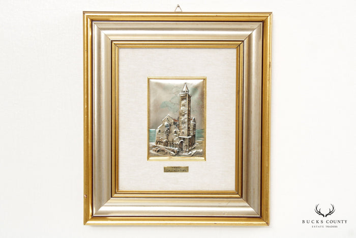 Italian 'La Cattedrale, Trani' Sterling Silver Relief Wall Art