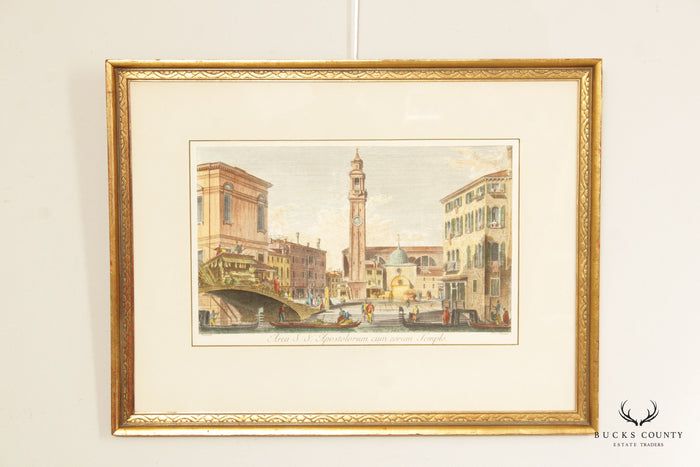 Italian Venetian 'View of Campo Dei Santi Apostoli' Art Print, After Canaletto