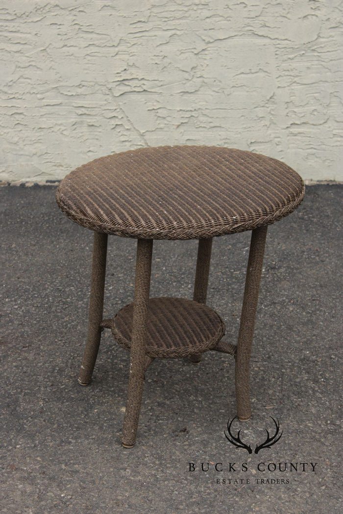 Lloyd Loom Outdoor Patio Wicker Side Table