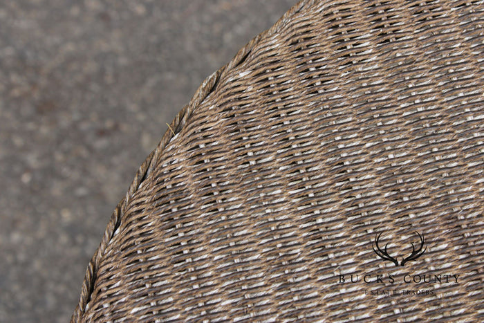Lloyd Loom Outdoor Patio Wicker Side Table