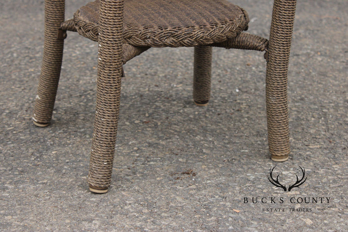 Lloyd Loom Outdoor Patio Wicker Side Table