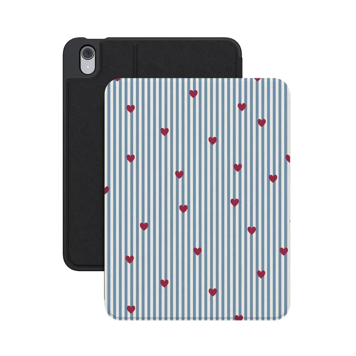 Love Lines | Blue Stripes iPad Case