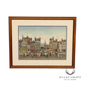 Michel Delacroix 'Marchand de Quatres Saisons' Framed Colored Lithograph