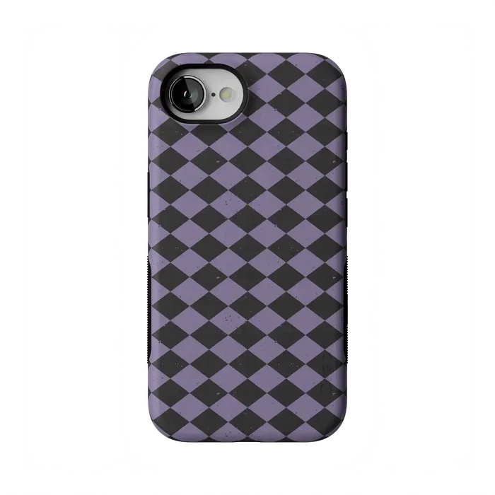 Midnight Hex | Purple Checkered Case Phone Case get.casely Bold Flex + MagSafe® iPhone 17e