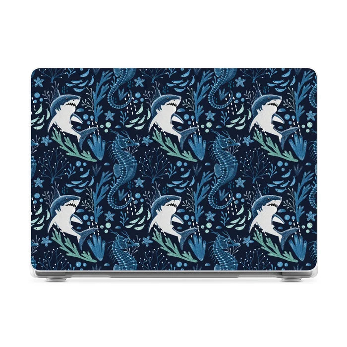 Midnight Reef | Shark Print Laptop Shell - 13" MacBook Neo