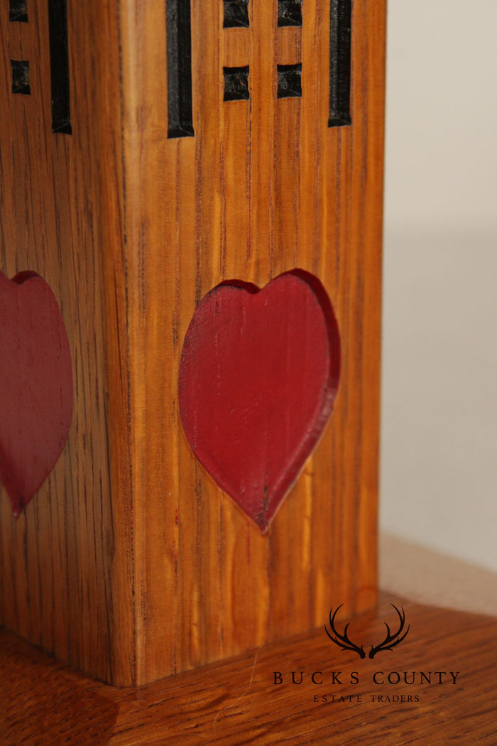 Mission Guild Studio Arts & Crafts Style Oak Candle Holder