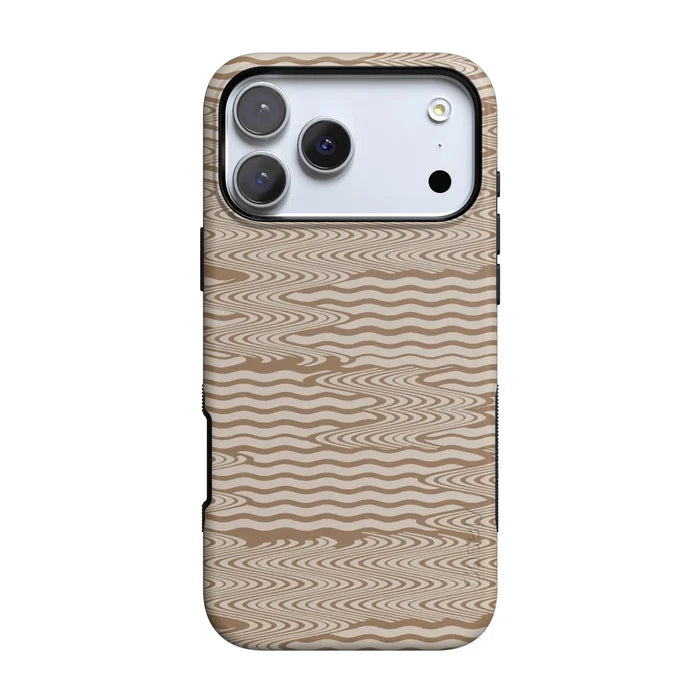 Mocha Ripple | Brown Waves Case iPhone Case get.casely Bold Flex + MagSafe® iPhone 18 Pro