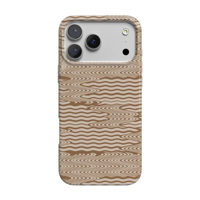 Mocha Ripple | Brown Waves Case iPhone Case get.casely Classic + MagSafe® iPhone 18 Pro