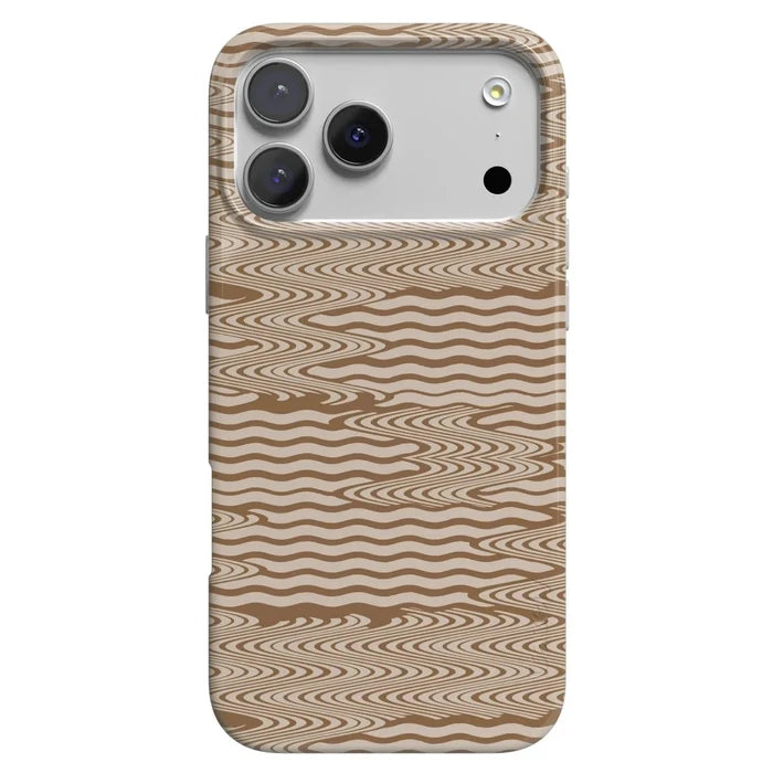 Mocha Ripple | Brown Waves Case iPhone Case get.casely Classic + MagSafe® iPhone 18 Pro Max