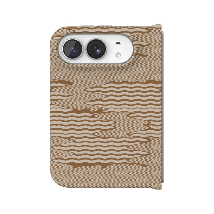 Mocha Ripple | Brown Waves Case iPhone Case get.casely Classic + MagSafe® iPhone Duo