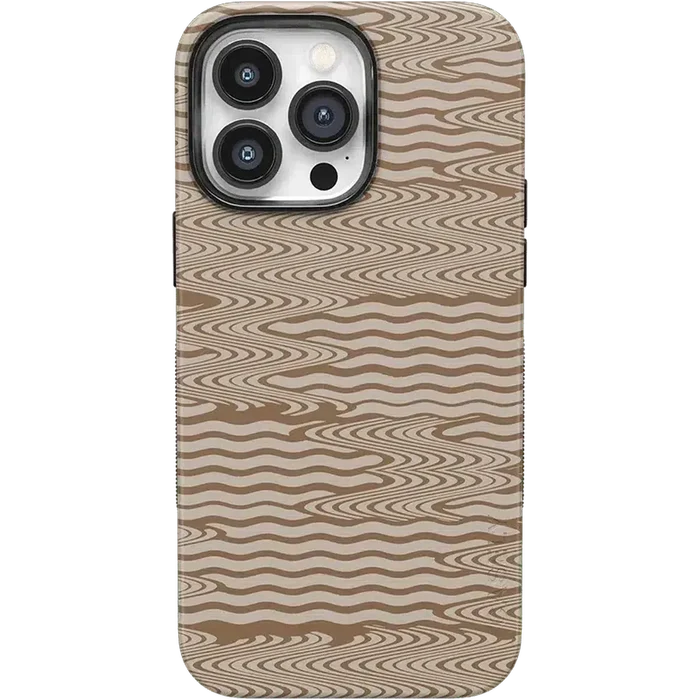 Mocha Ripple | Brown Waves Case iPhone Case get.casely Bold + MagSafe® iPhone 14 Pro Max
