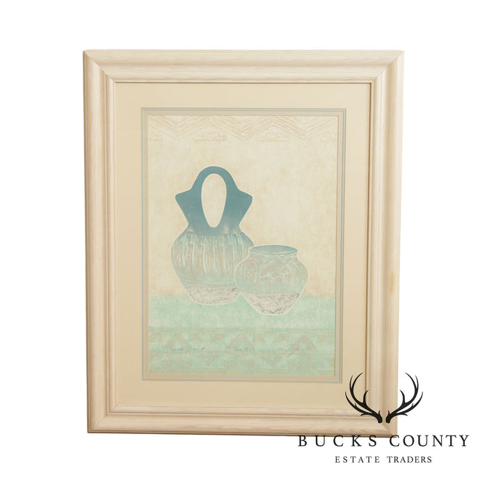 Native American 'Wedding Vase II' Framed Lithograph Print