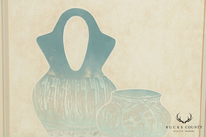 Native American 'Wedding Vase II' Framed Lithograph Print