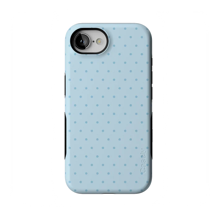 On the Dot | Blue Monochrome Polka Dot Case - iPhone 16E