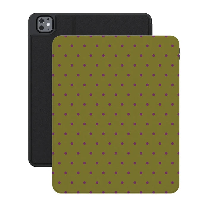 On the Dot | Moss & Plum Dots iPad Case - iPad Pro 13" (M4, 2024)