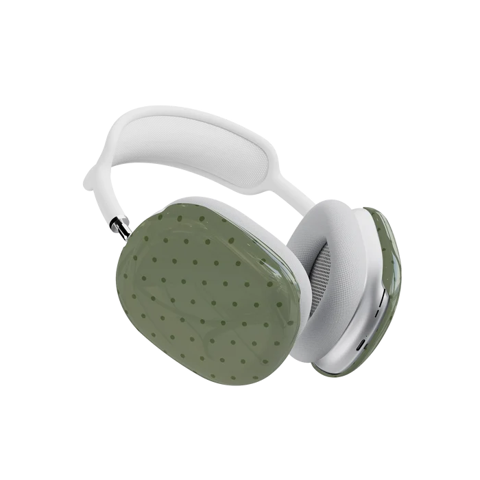 On the Dot | Olive Green Polka Dot AirPods Max Case