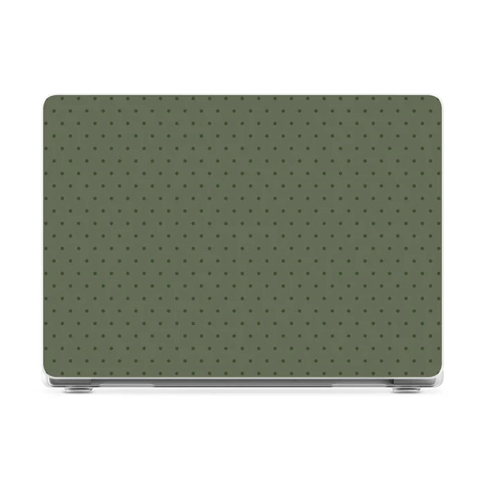 On the Dot | Olive Green Polka Dot Laptop Shell - 16" MacBook Pro