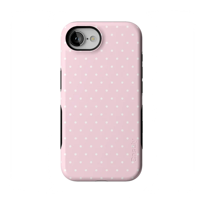 On the Dot | Pink & White Polka Dot Case - iPhone 16E