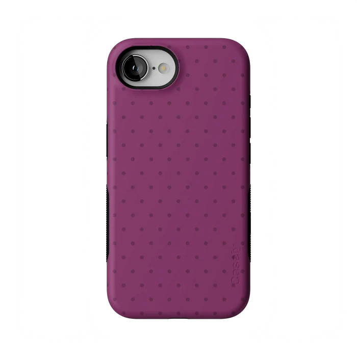 On the Dot | Plum Polka Dot Case - iPhone 16E