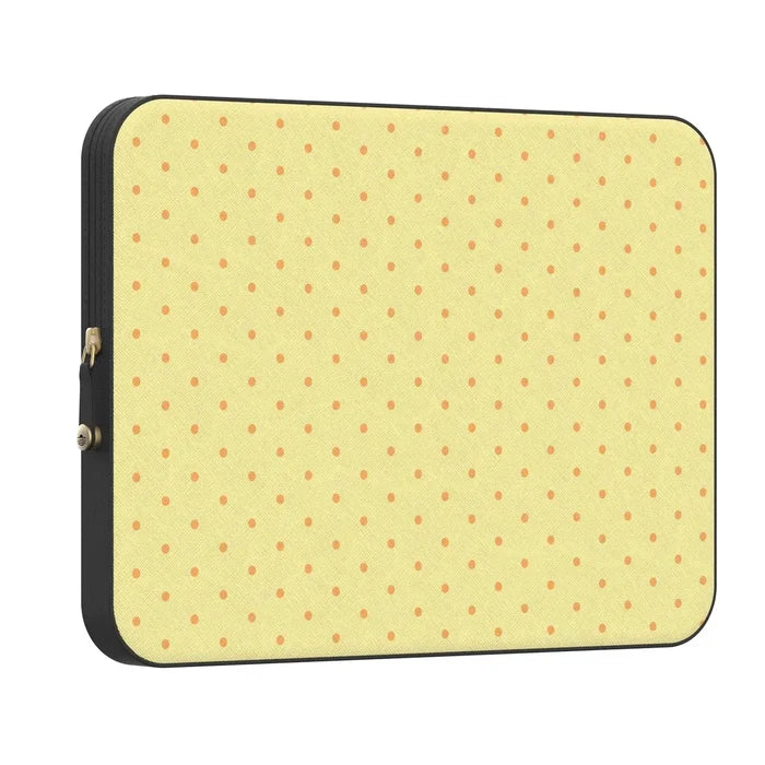 On the Dot | Yellow Polka Dot Laptop Case