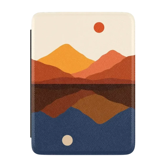 Opposites Attract | Day & Night Colorblock Mountains Kindle Case Kindle Case get.casely 7” Kindle Paperwhite