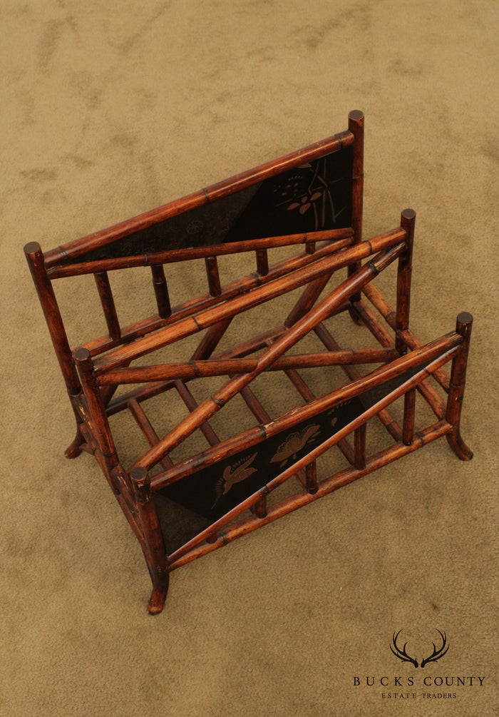 Palecek Victorian Style Bamboo Magazine Rack