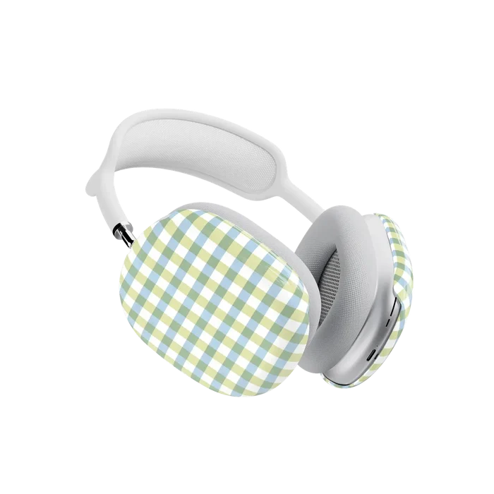 Pastel Picnic | Blue & Green Gingham AirPods Max Case