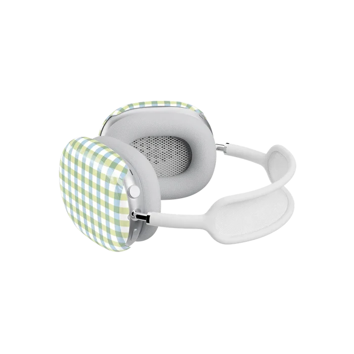 Pastel Picnic | Blue & Green Gingham AirPods Max Case