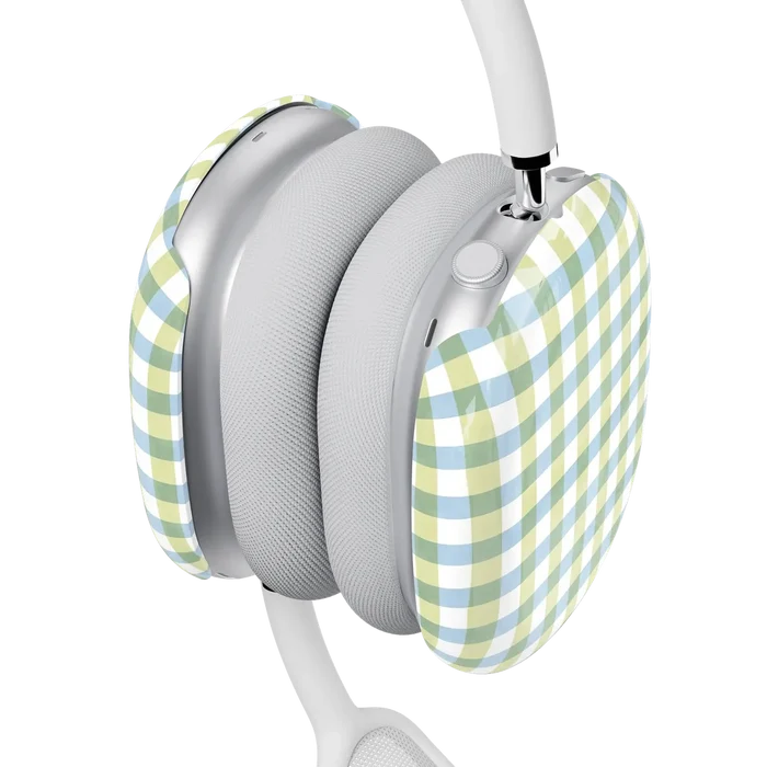 Pastel Picnic | Blue & Green Gingham AirPods Max Case