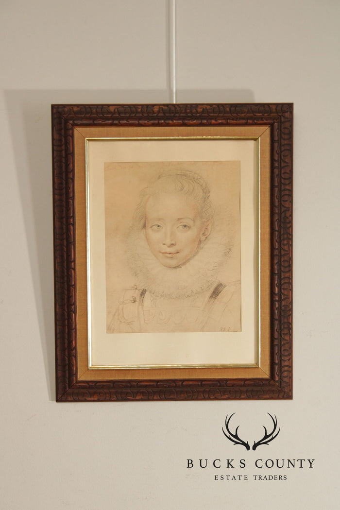Peter Paul Rubens Framed Print, 'Portrait of Lady-in-Waiting to the Infanta Isabella'