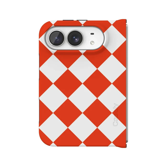 Red Checkerboard | High Contrast Design Case Phone Case get.casely Classic + MagSafe® iPhone Duo