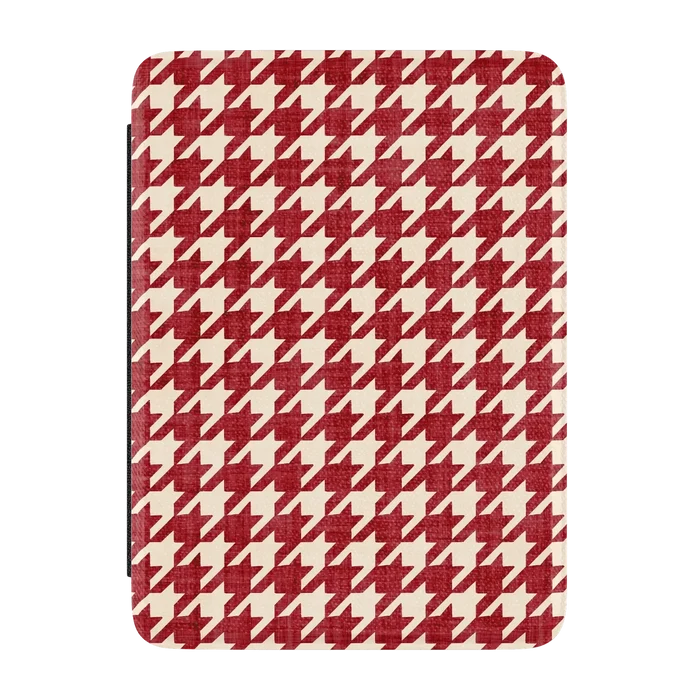 Scarlet Stitch | Red Houndstooth Kindle Case | Casely