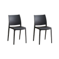 Silla Soho, Negro, Con espaldar cerrado y diseño minimalista X2